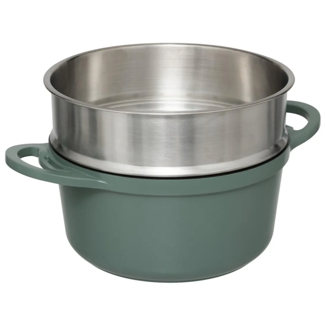 Cuiseur vapeur fonte d'aluminium vert