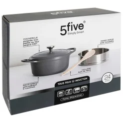 Cuiseur vapeur fonte d'aluminium gris