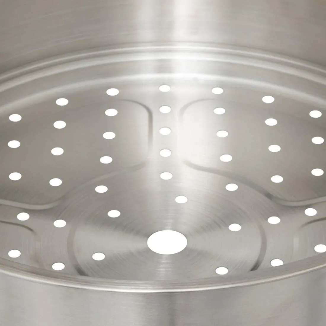 Cuiseur vapeur fonte d'aluminium gris