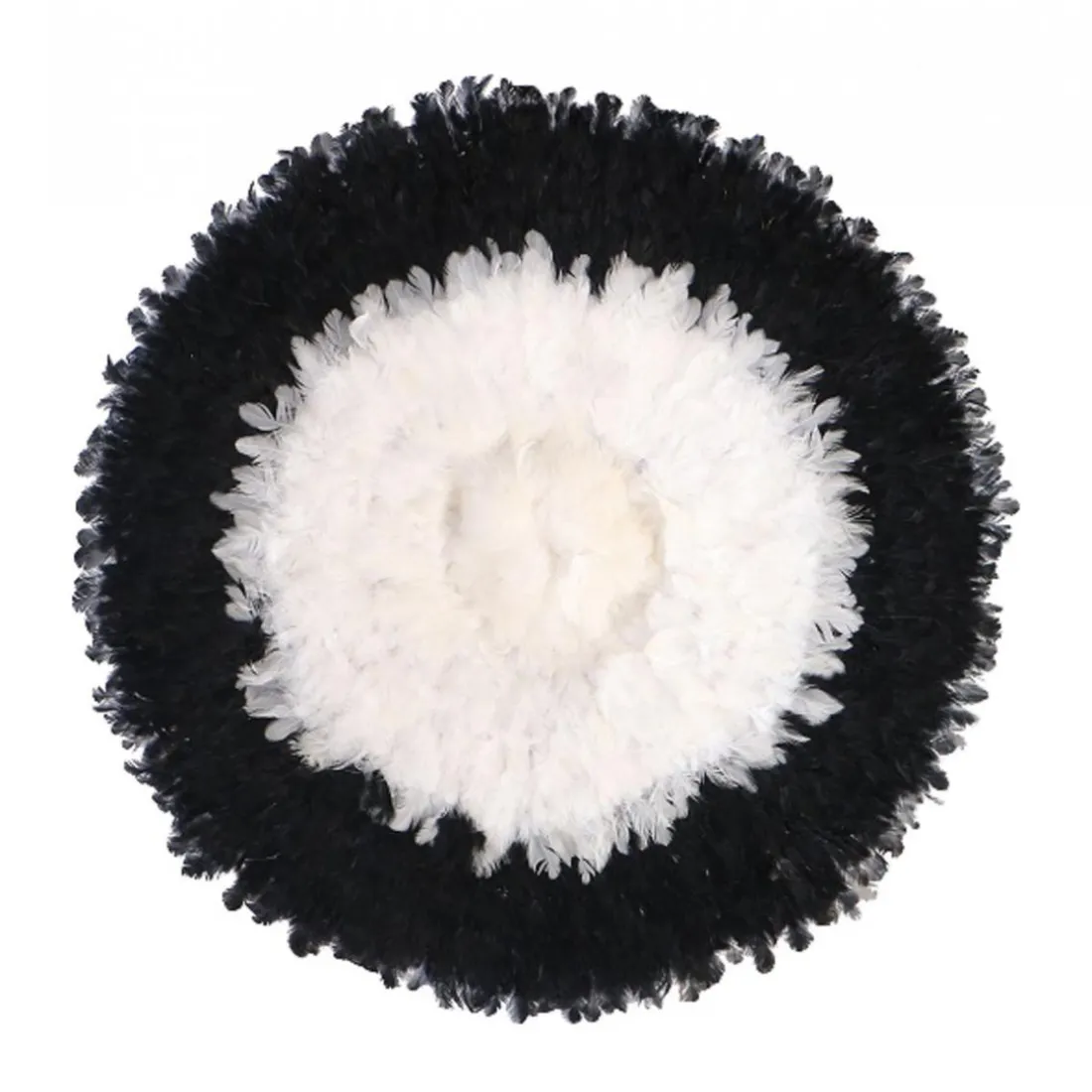 Décor Mural JUJU Plume 70X70X10 Noir et Blanc