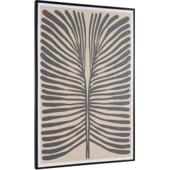 Décoration murale A en papier japonais, cadre noir HOMER