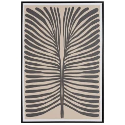 Décoration murale A en papier japonais, cadre noir HOMER