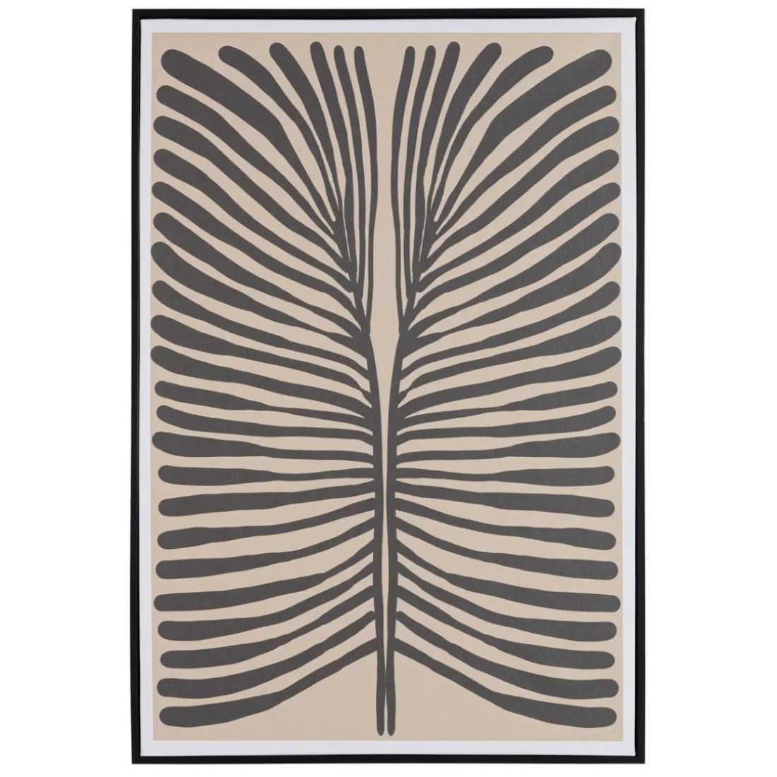 Décoration murale A en papier japonais, cadre noir HOMER