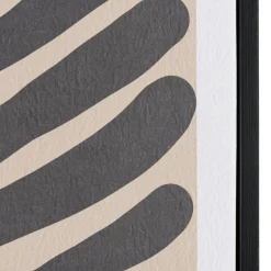 Décoration murale A en papier japonais, cadre noir HOMER