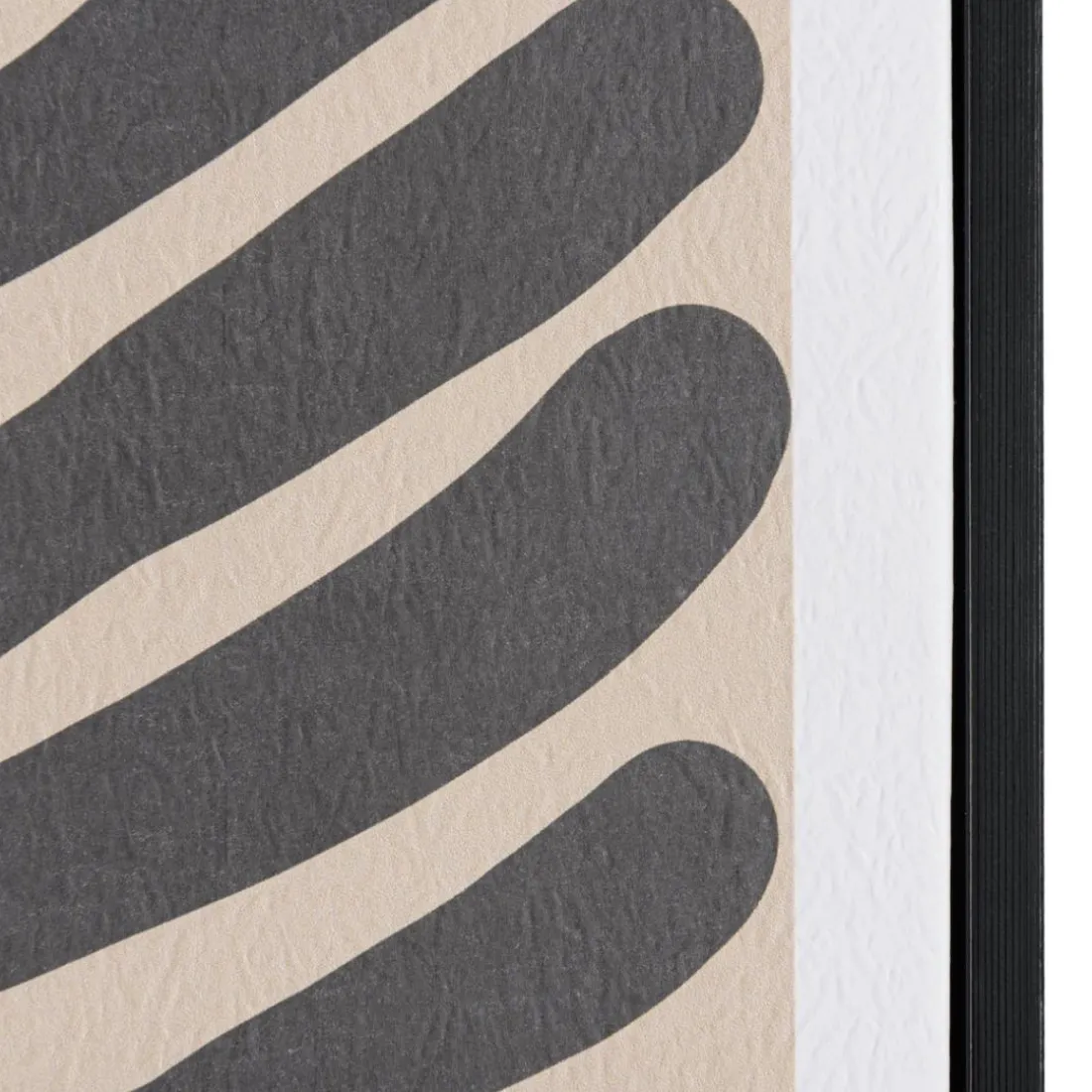 Décoration murale A en papier japonais, cadre noir HOMER