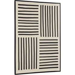 Décoration murale A lignes abstraites, cadre noir HOMER