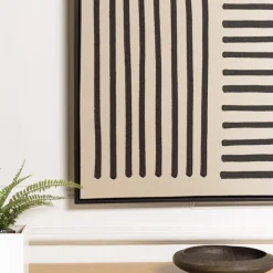 Décoration murale A lignes abstraites, cadre noir HOMER