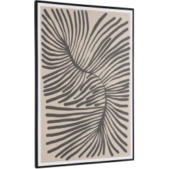 Décoration murale B en papier japonais, cadre noir HOMER