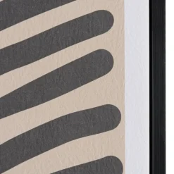 Décoration murale B en papier japonais, cadre noir HOMER