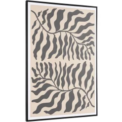 Décoration murale C en papier japonais, cadre noir HOMER