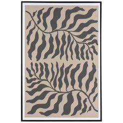 Décoration murale C en papier japonais, cadre noir HOMER