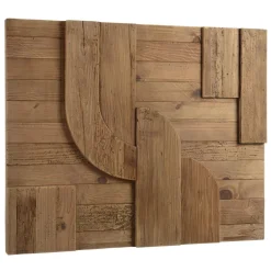 Décoration murale C formes géométriques en Pin recyclé SANDY Marron