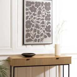 Décoration murale D en papier japonais, cadre noir HOMER