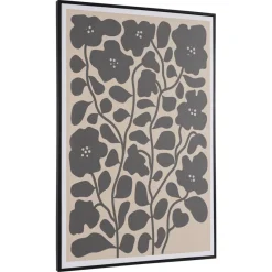 Décoration murale D en papier japonais, cadre noir HOMER