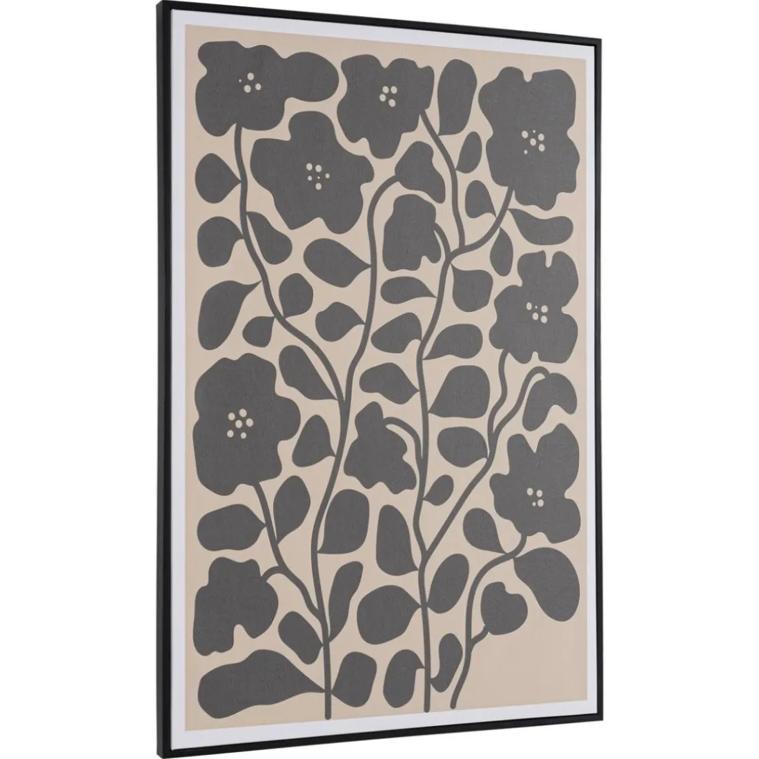 Décoration murale D en papier japonais, cadre noir HOMER