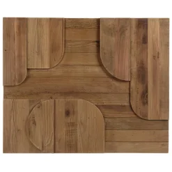 Décoration murale D formes géométriques en Pin recyclé SANDY Marron