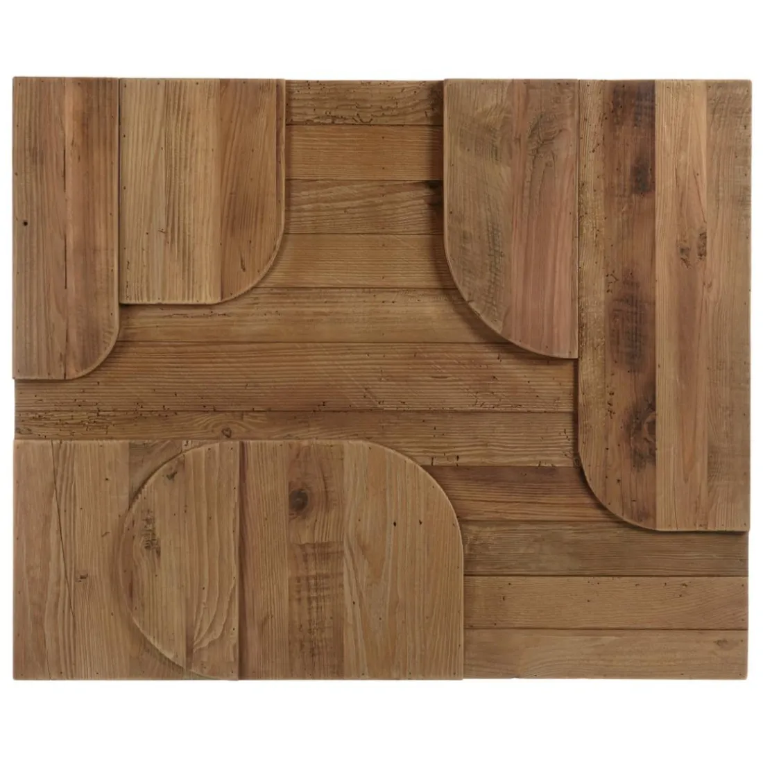 Décoration murale D formes géométriques en Pin recyclé SANDY Marron