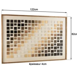 Décoration murale dégradé de mosaïque en Pin recyclé SANDY Multicolore