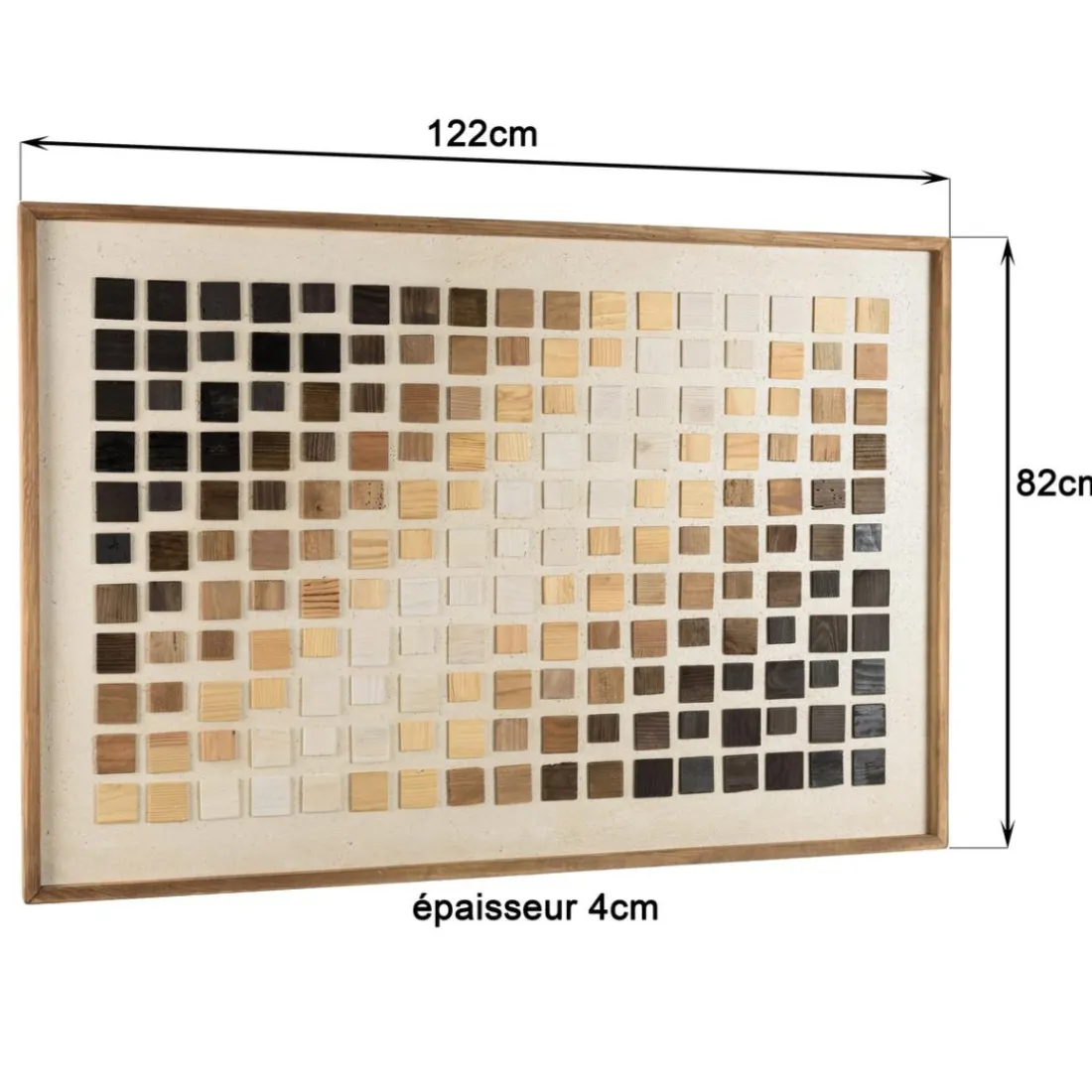 Décoration murale dégradé de mosaïque en Pin recyclé SANDY Multicolore