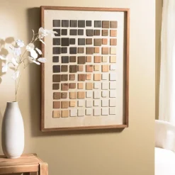 Décoration murale dégradé de mosaïque en Pin recyclé SANDY Multicolore