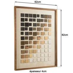 Décoration murale dégradé de mosaïque en Pin recyclé SANDY Multicolore