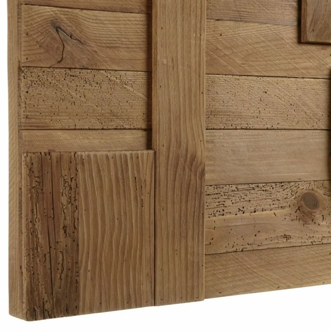 Décoration murale en pin recyclé formes géométriques SANDY marron