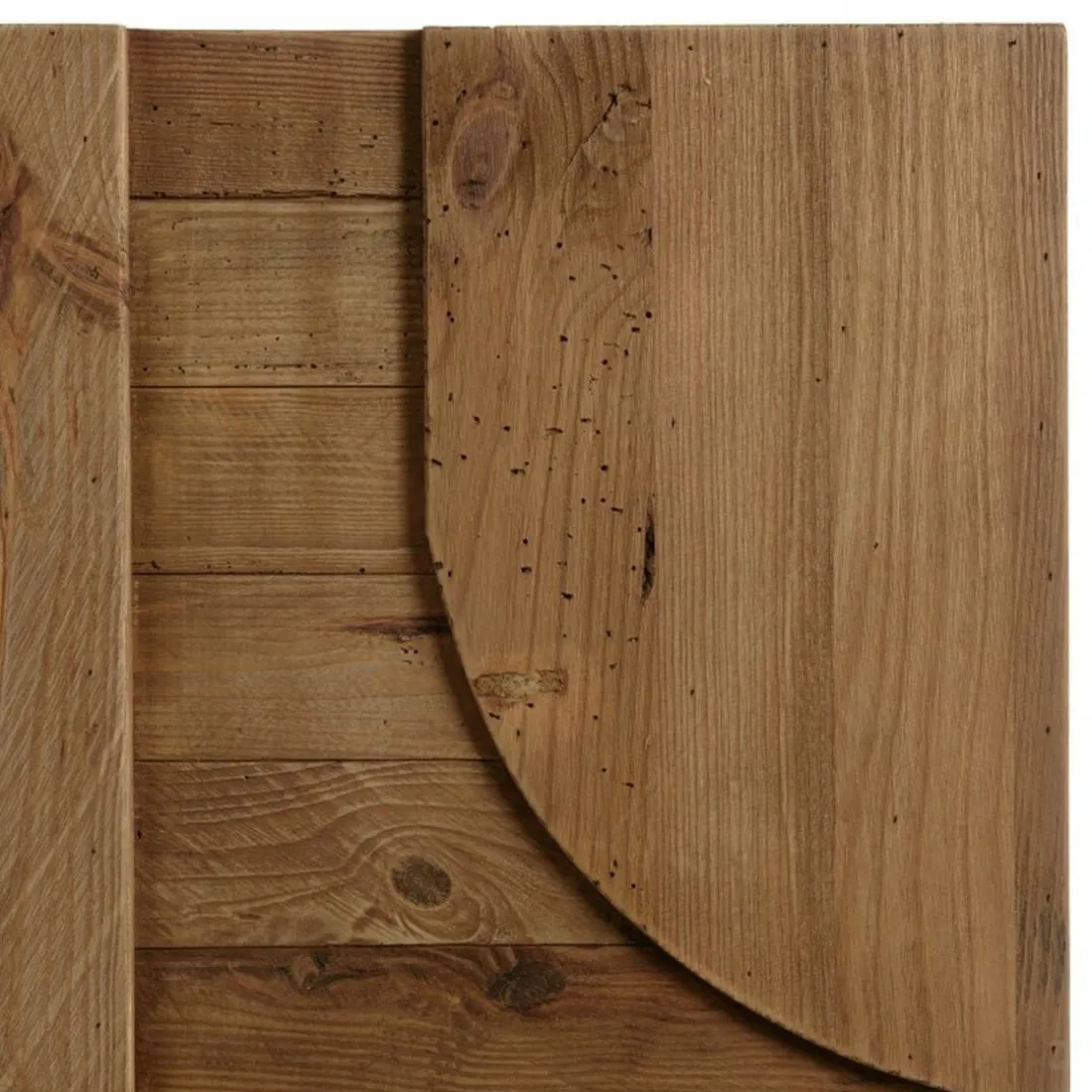 Décoration murale en pin recyclé formes géométriques SANDY marron