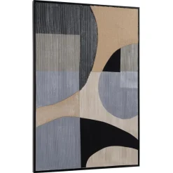 Décoration murale formes abstraites n°1, cadre noir HOMER
