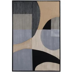 Décoration murale formes abstraites n°1, cadre noir HOMER