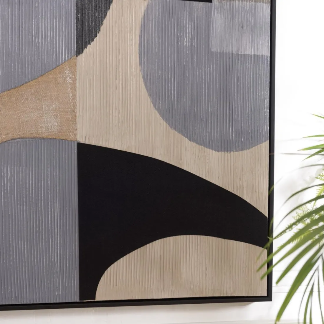 Décoration murale formes abstraites n°1, cadre noir HOMER