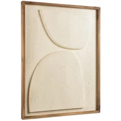 Décoration murale formes abstraites en Pin recyclé SANDY blanc