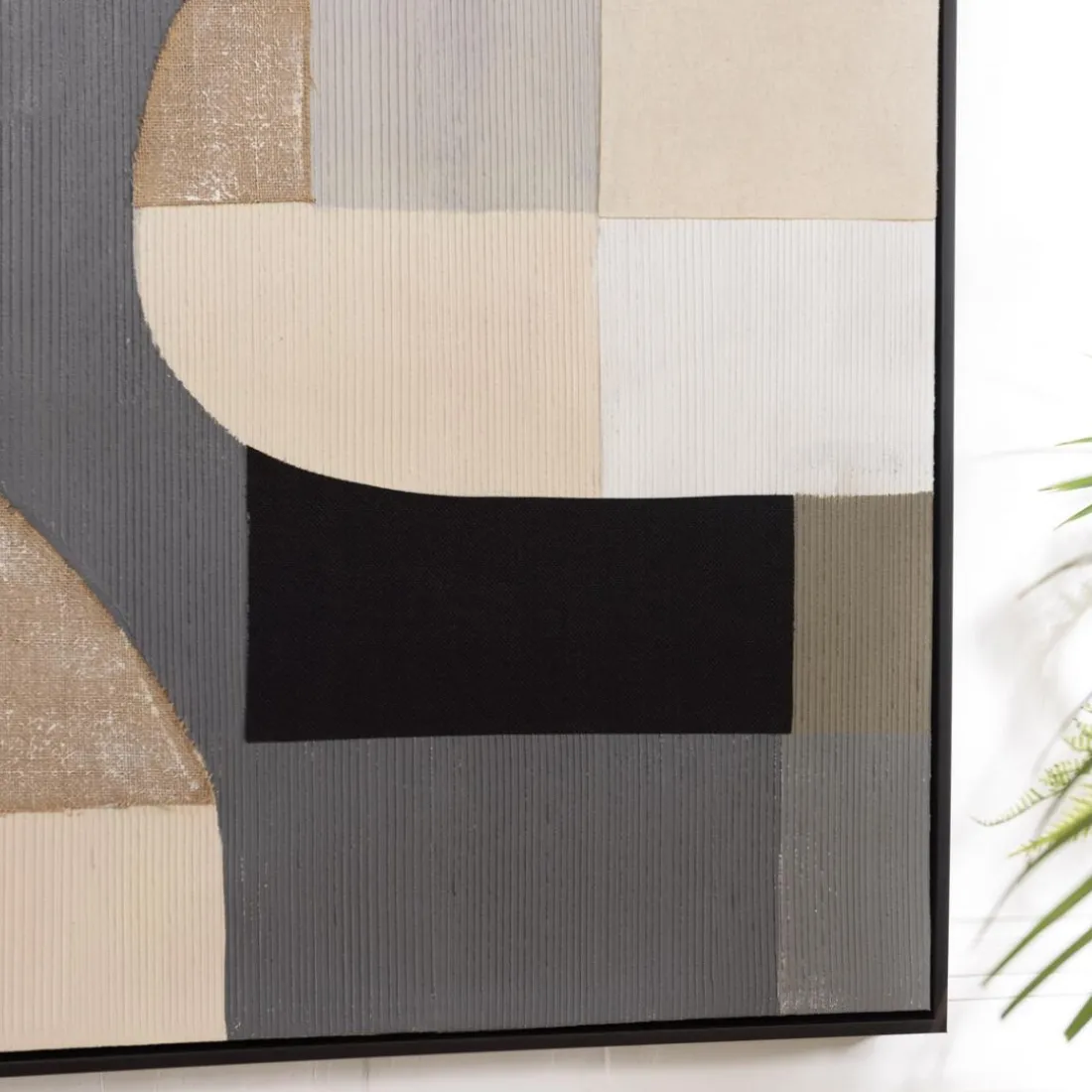 Décoration murale formes abstraites n°2, cadre noir HOMER