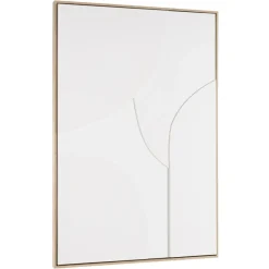 Décoration murale formes abstraites blanches en relief HOMER