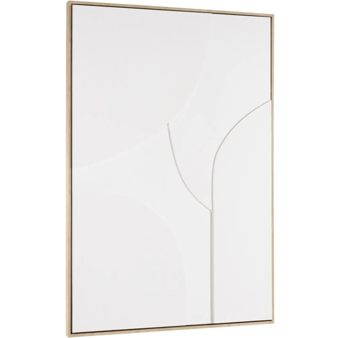 Décoration murale formes abstraites blanches en relief HOMER