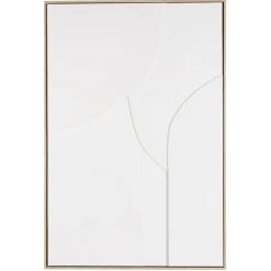 Décoration murale formes abstraites blanches en relief HOMER