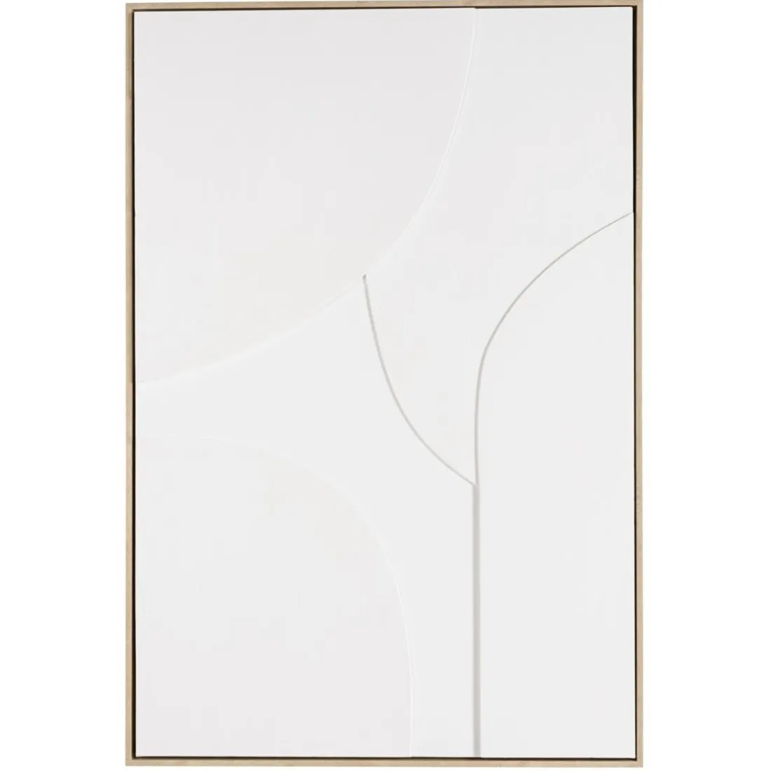 Décoration murale formes abstraites blanches en relief HOMER