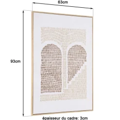 Décoration murale formes abstraites n°2, cadre naturel HOMER