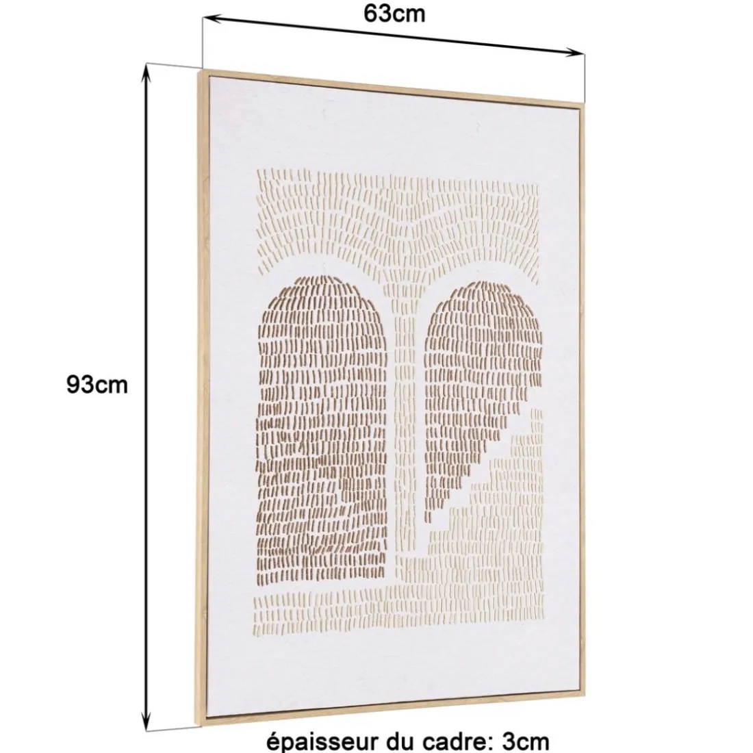 Décoration murale formes abstraites n°2, cadre naturel HOMER