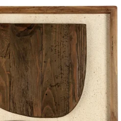 Décoration murale formes sur fond blanc en Pin recyclé SANDY