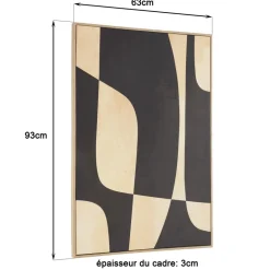 Décoration murale imprimés abstraits, cadre naturel HOMER