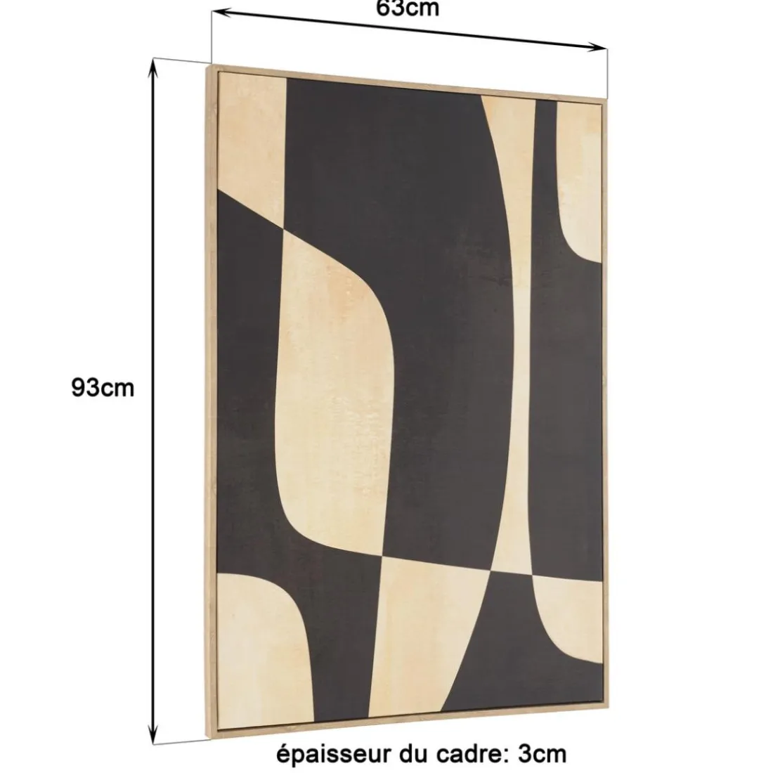 Décoration murale imprimés abstraits, cadre naturel HOMER