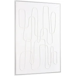 Décoration murale lignes abstraites n°1, cadre blanc HOMER