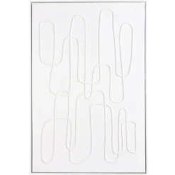 Décoration murale lignes abstraites n°1, cadre blanc HOMER