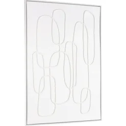 Décoration murale lignes abstraites n°2, cadre blanc HOMER