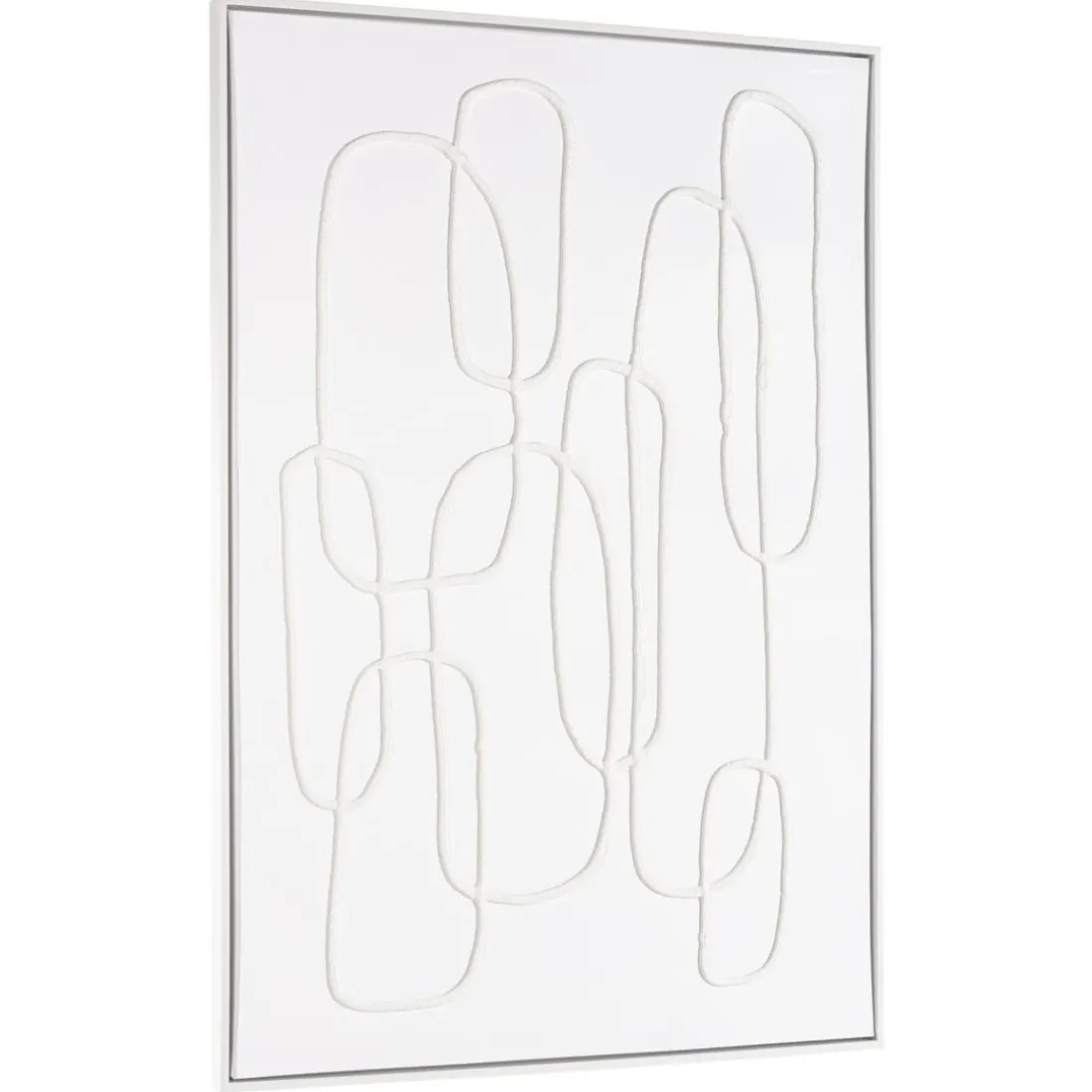 Décoration murale lignes abstraites n°2, cadre blanc HOMER