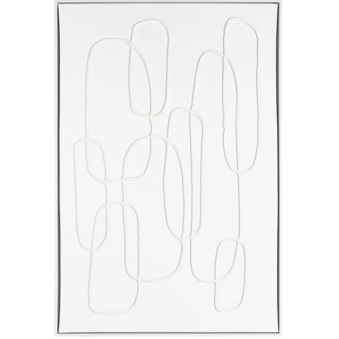 Décoration murale lignes abstraites n°2, cadre blanc HOMER