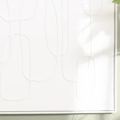 Décoration murale lignes abstraites n°2, cadre blanc HOMER