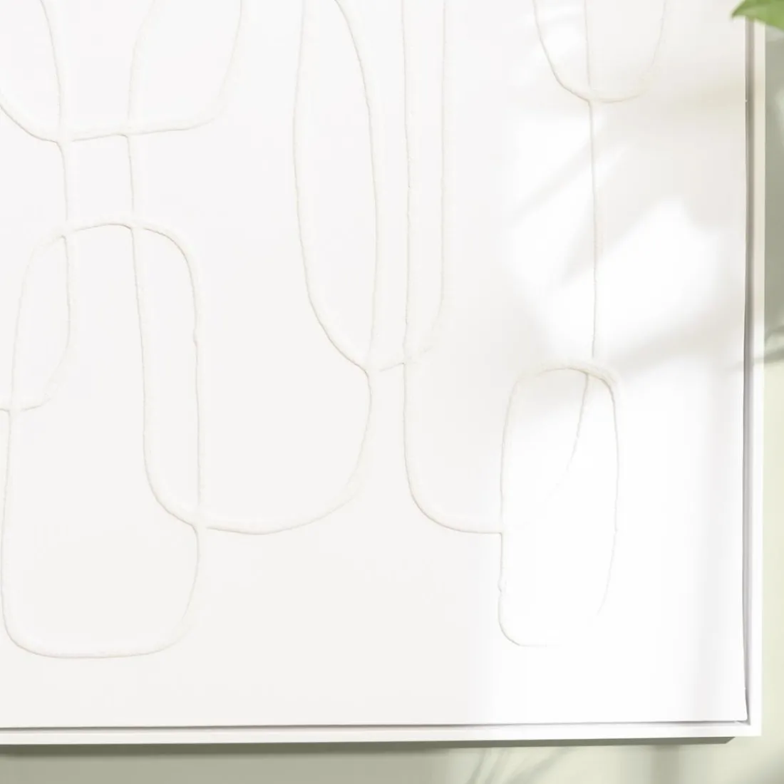 Décoration murale lignes abstraites n°2, cadre blanc HOMER