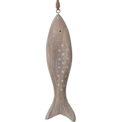 Décoration poissons en bois à suspendre GARDON
