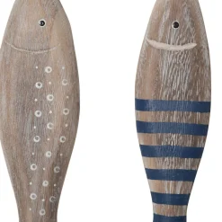 Décoration poissons en bois à suspendre GARDON